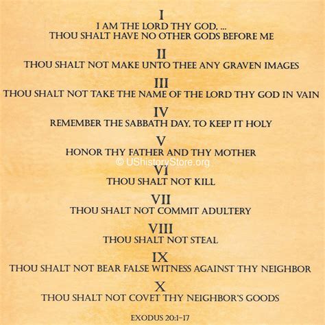list all ten commandments